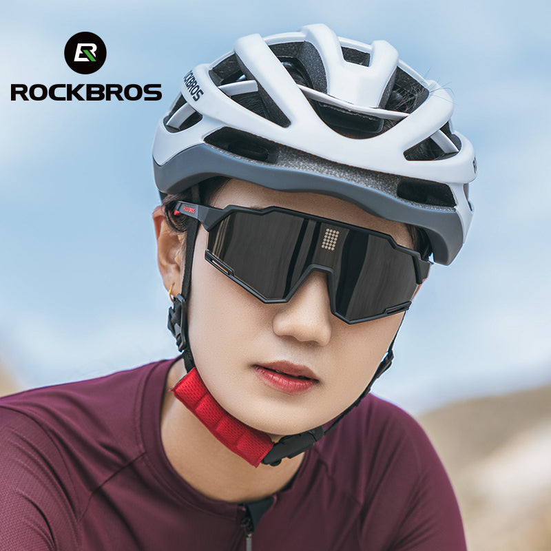 ROCKBROS Cycling Photochromic Glasses Electronic Color Changing SunGlasses Clear