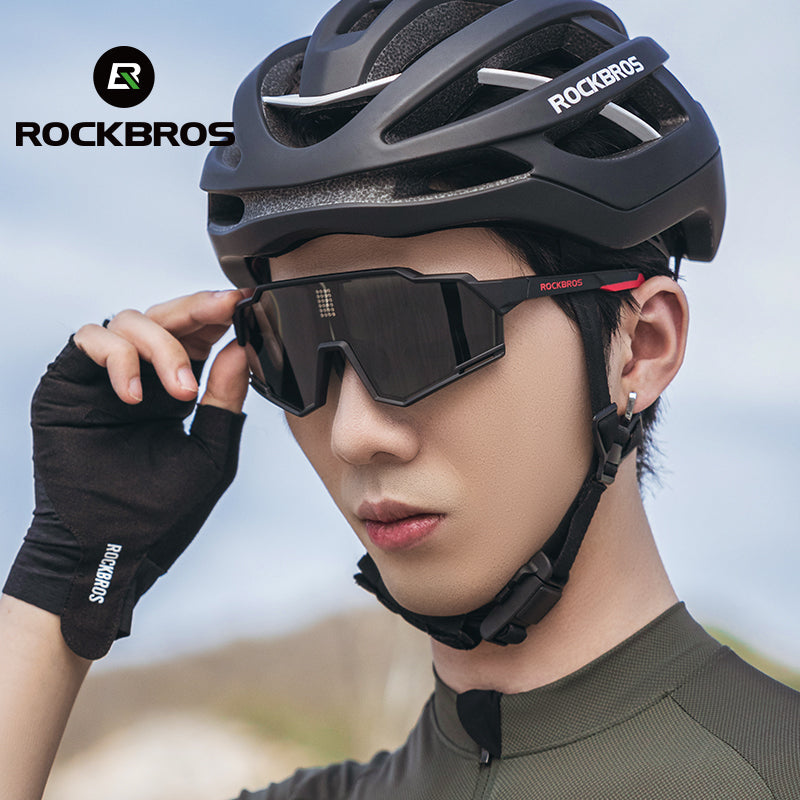 ROCKBROS Cycling Photochromic Glasses Electronic Color Changing SunGlasses Clear