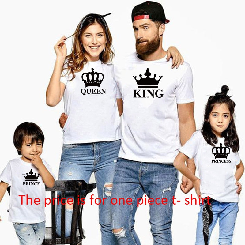 King, Queen. Prince & Princess Crown Family Matching T-shirts