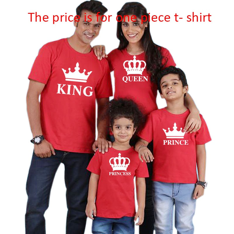 King, Queen. Prince & Princess Crown Family Matching T-shirts