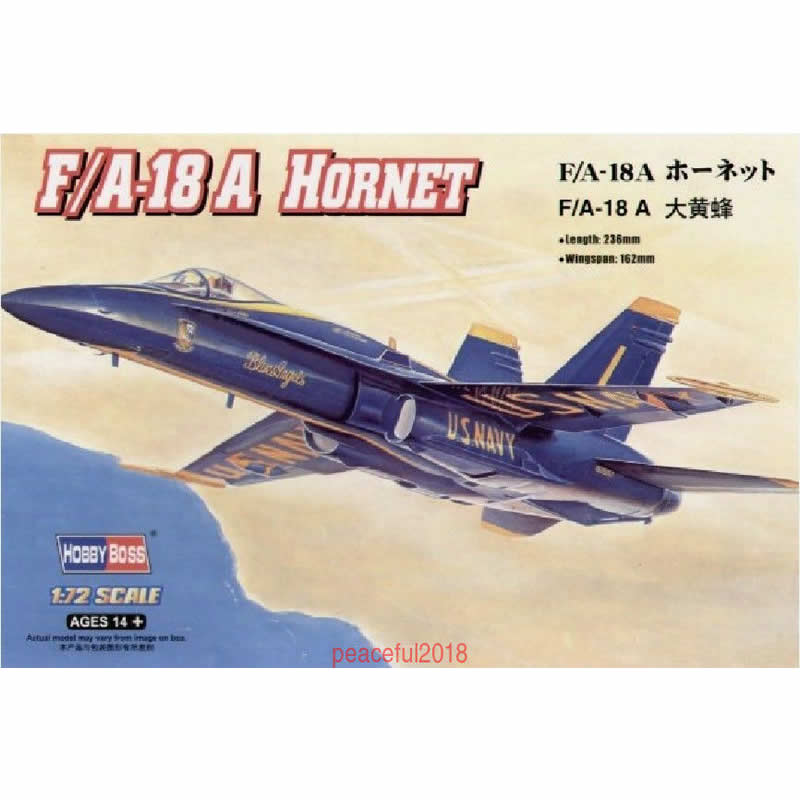 HBM80268 F/A-18A Hornet 1/72 Scale Plastic Model Kit Hobby Boss