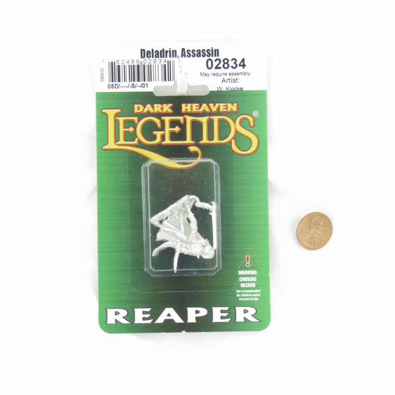 RPR02834 Deladrin Assassin Miniature Figurine 25mm Heroic Scale Dark Heaven Legends