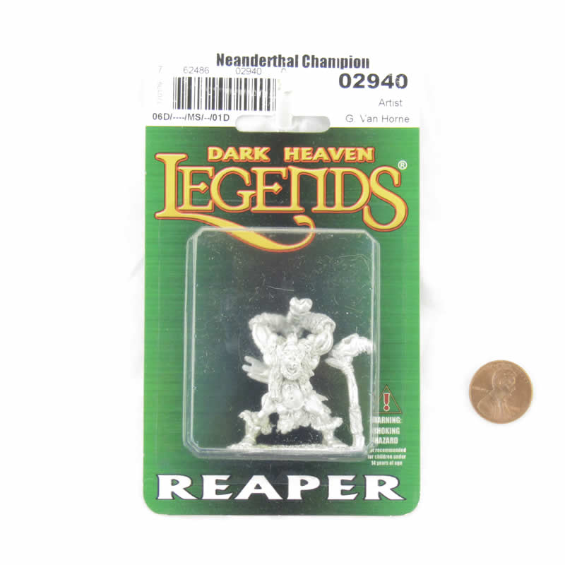 RPR02940 Neanderthal Champion Miniature Figure 25mm Heroic Scale Dark Heaven Legends