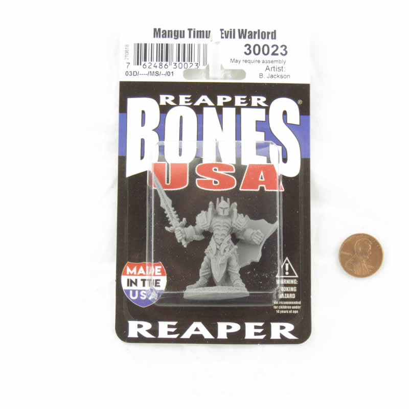 RPR30023 Mangu Timur Evil Warlord Miniature Figure 25mm Heroic Scale Reaper Bones USA