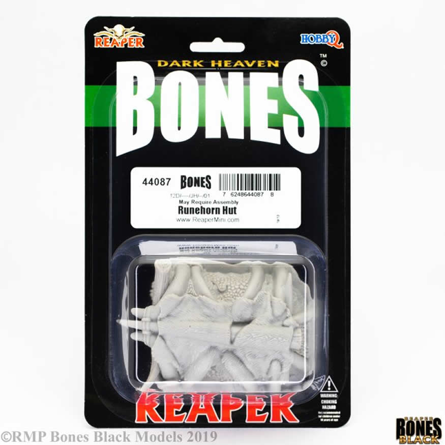 RPR44087 Runehorn Hut Miniature 25mm Heroic Scale Bones Black