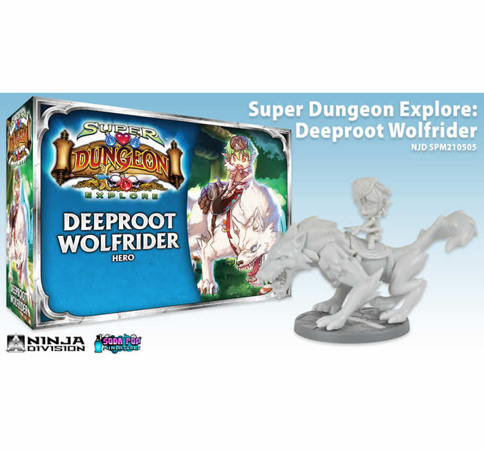 SPM210505 Deeproot Wolfrider Hero Super Dungeon Explore Expansion Soda Pop Miniatures