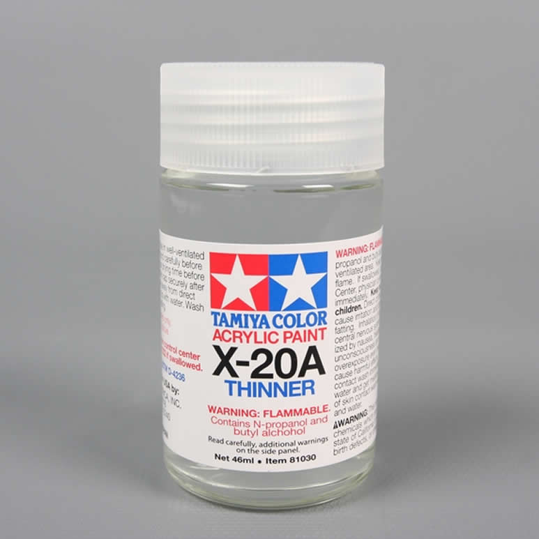 TAM81030 X20 Acrylic Thinner 46ml (1.55oz) Tamiya