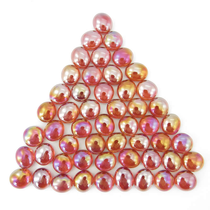 WCX01174 Crystal Red Iridized Gaming Stones 12 - 14mm (40 or More) Chessex
