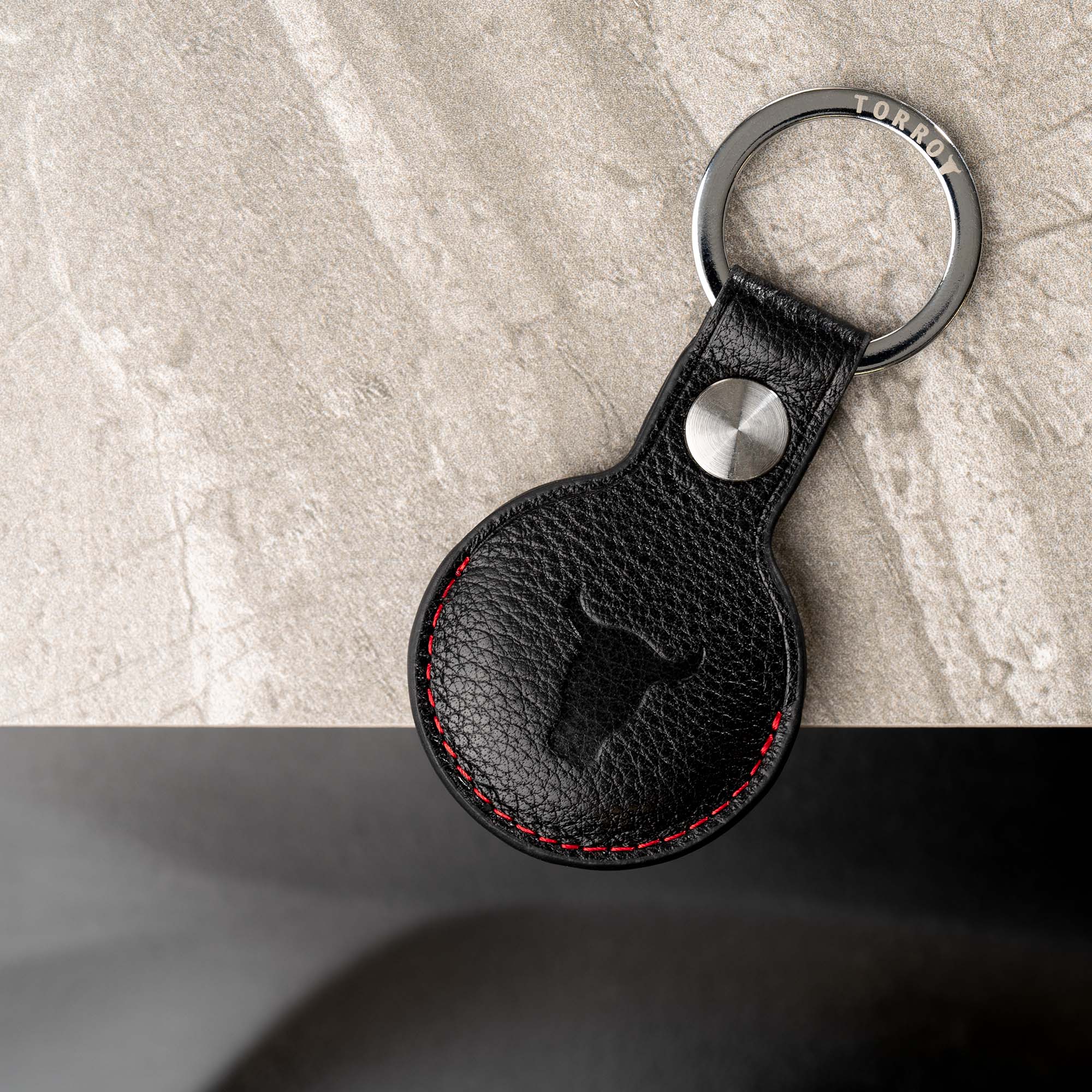 Leather AirTag Keychain