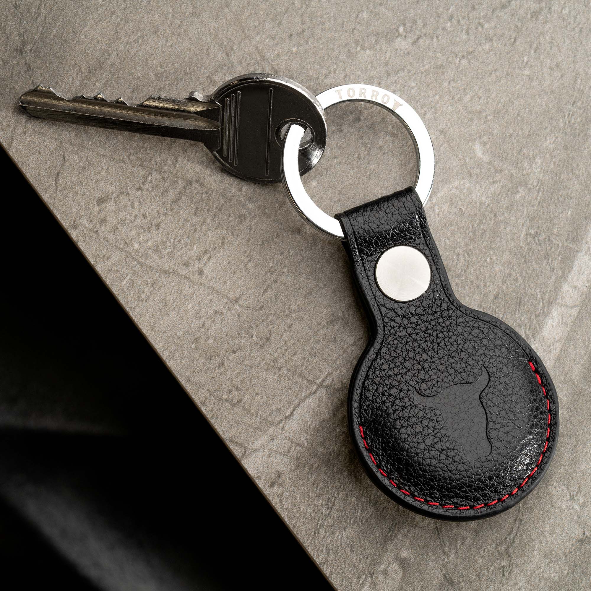 Leather AirTag Keychain