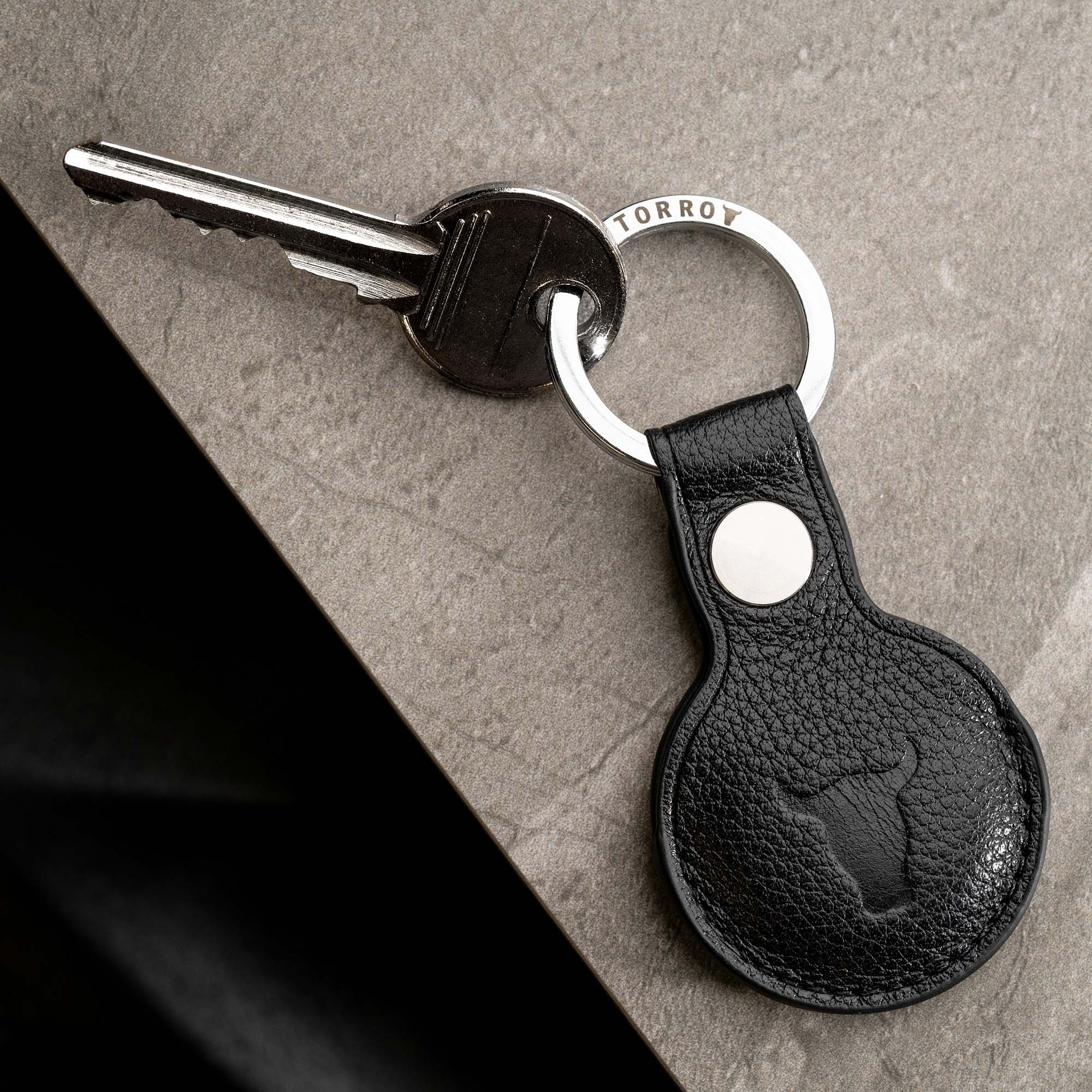 Leather AirTag Keychain