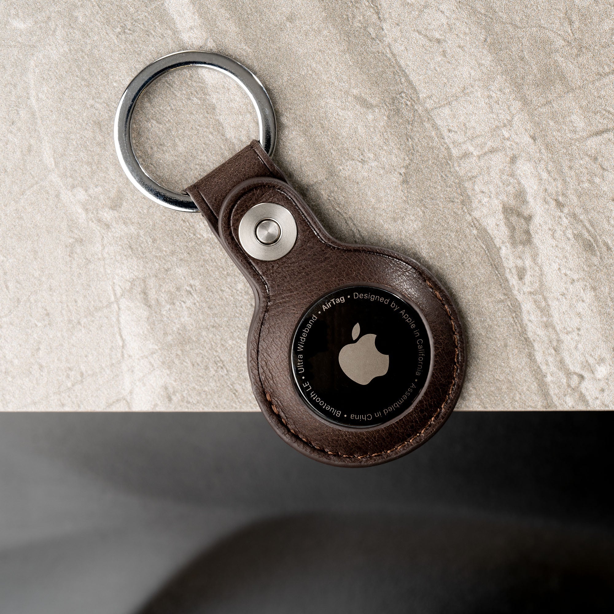 Leather AirTag Keychain