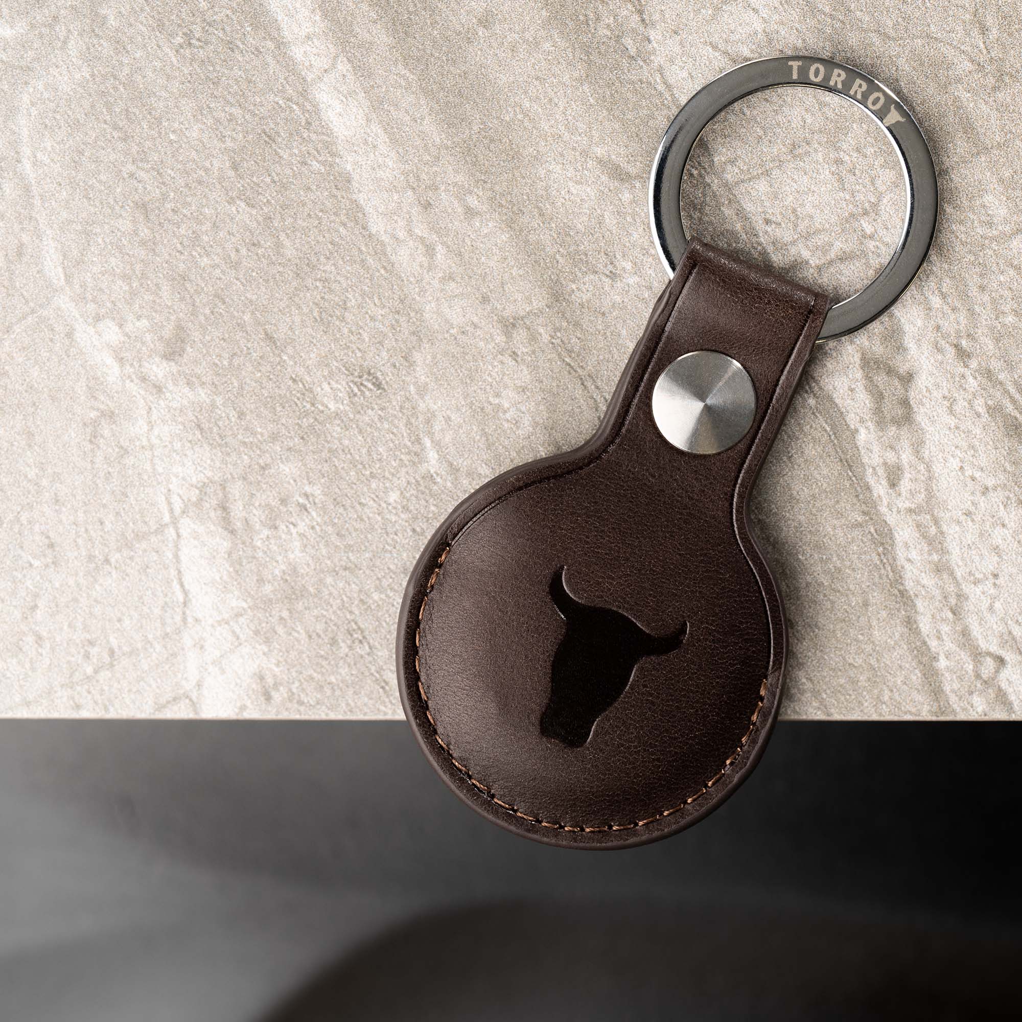 Leather AirTag Keychain