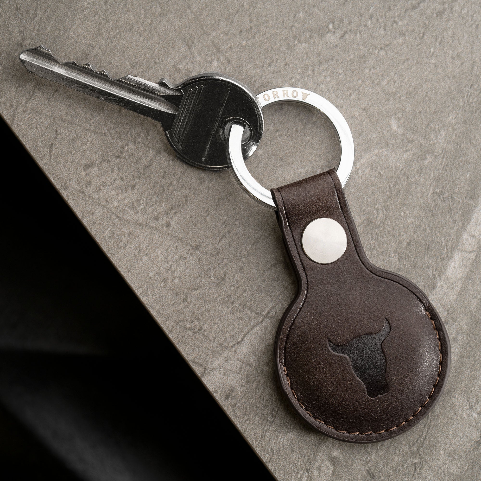 Leather AirTag Keychain