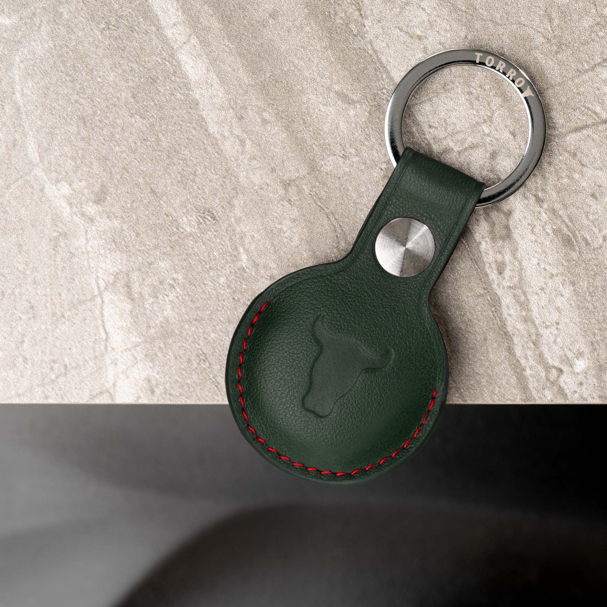 Leather AirTag Keychain