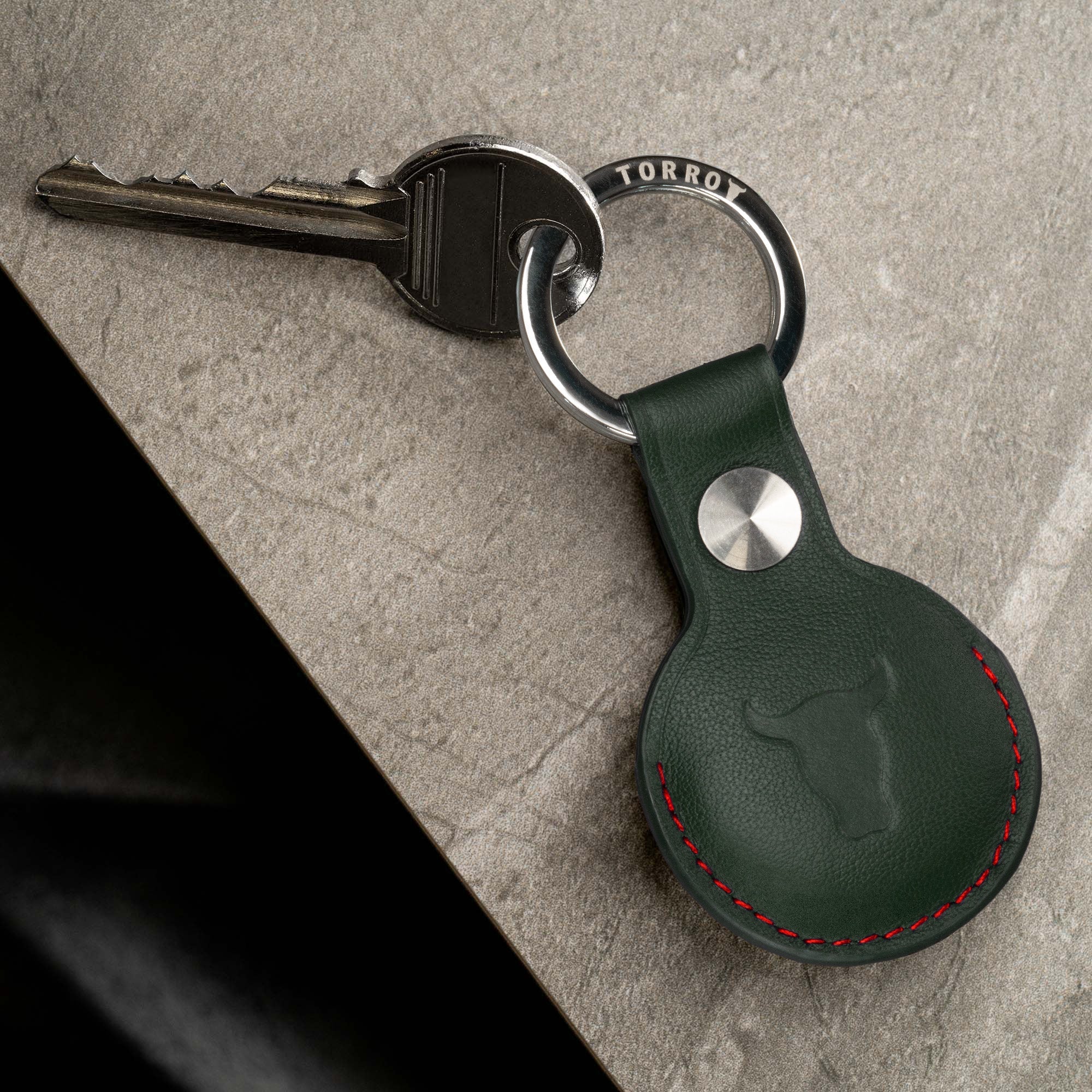 Leather AirTag Keychain