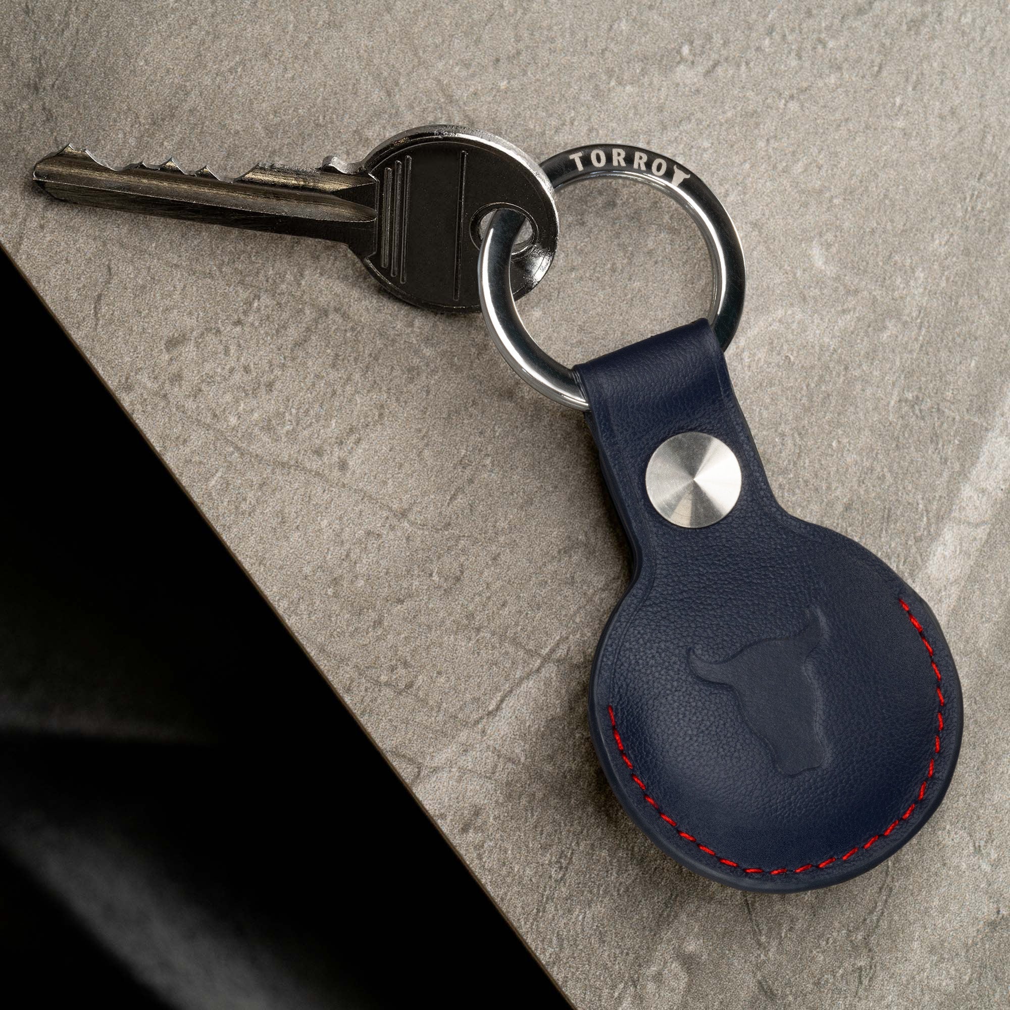 Leather AirTag Keychain