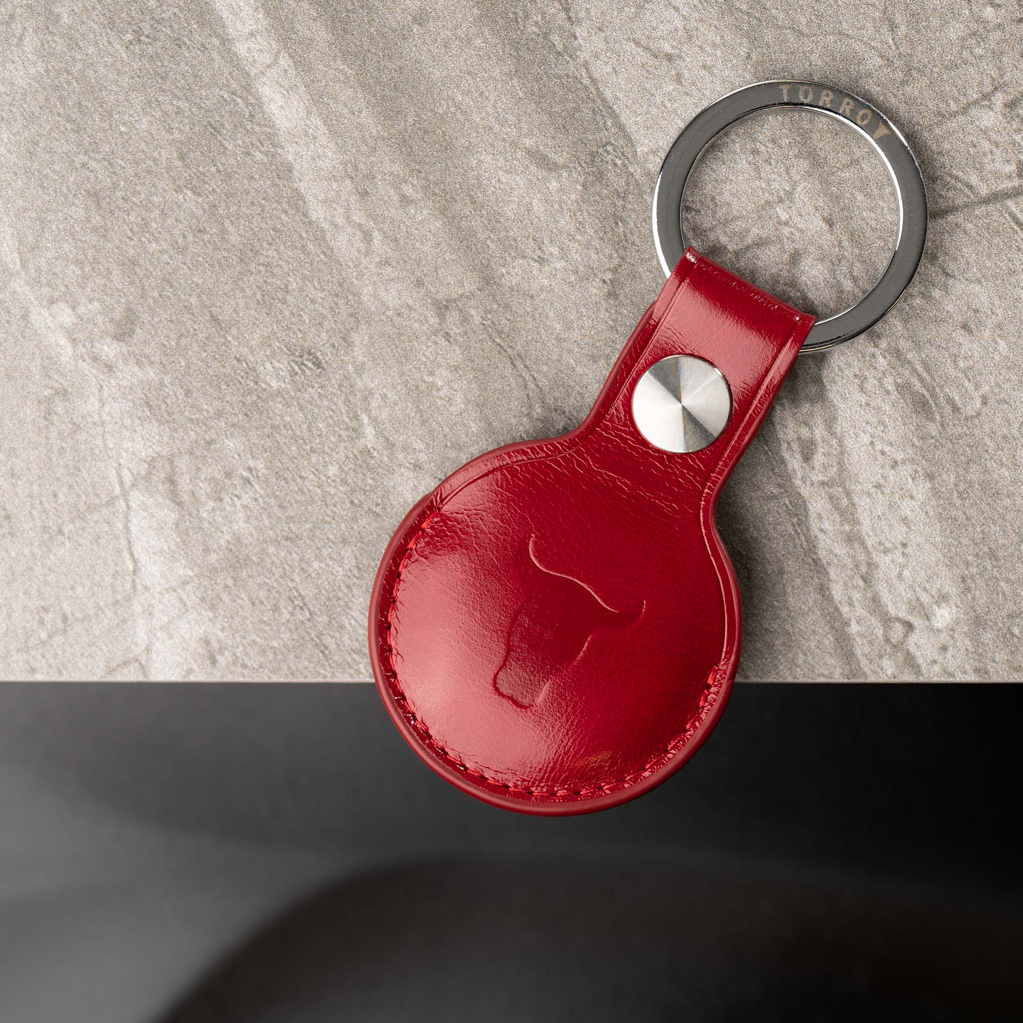 Leather AirTag Keychain