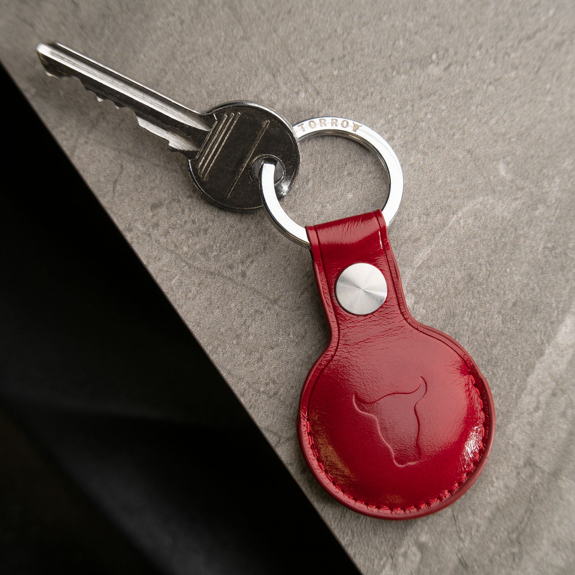 Leather AirTag Keychain