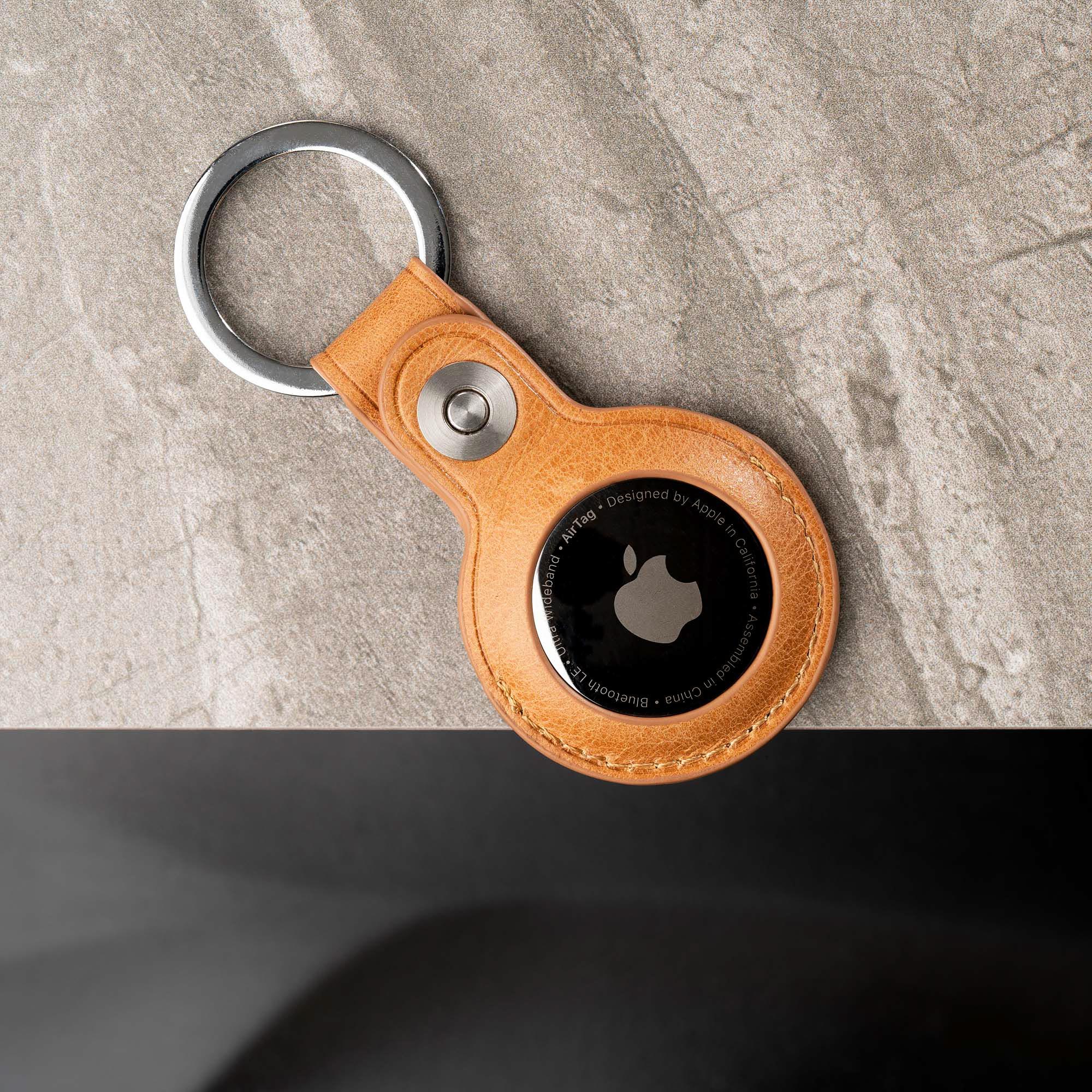 Leather AirTag Keychain