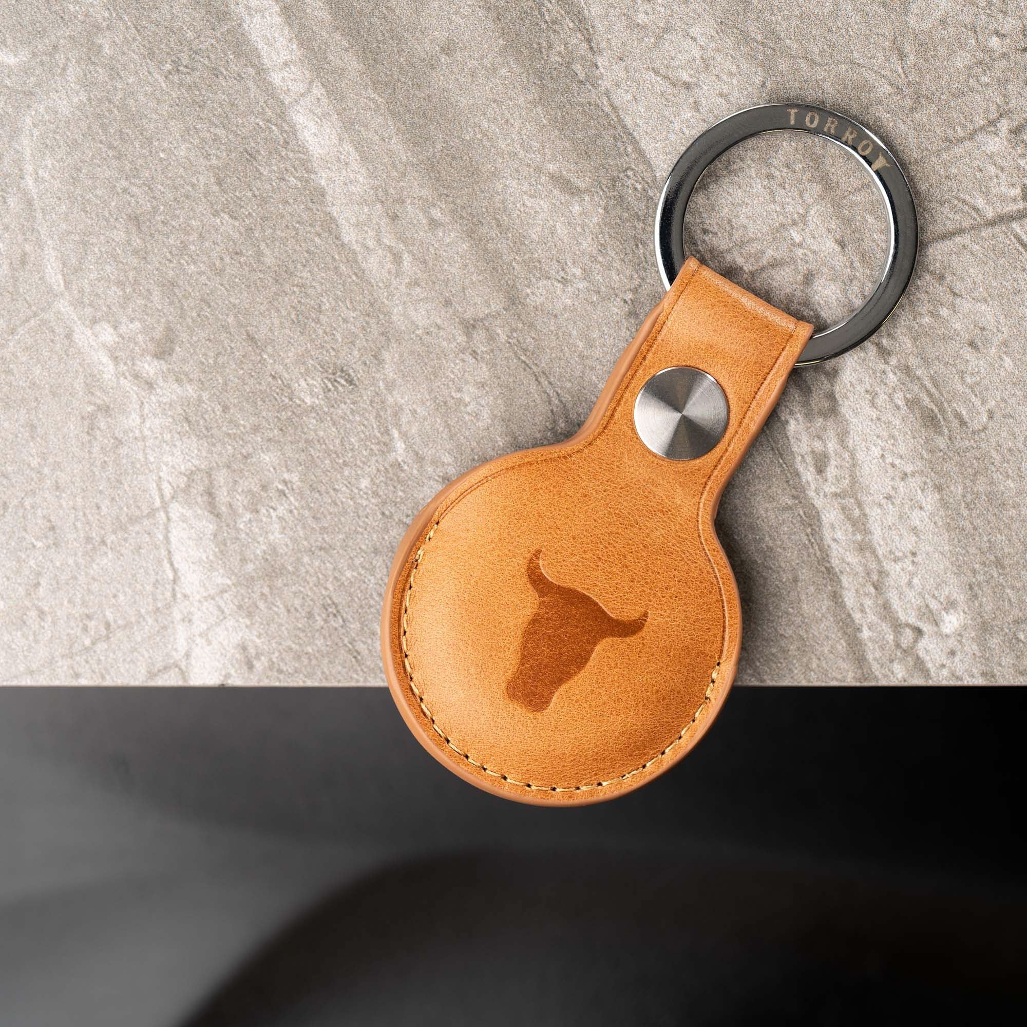 Leather AirTag Keychain