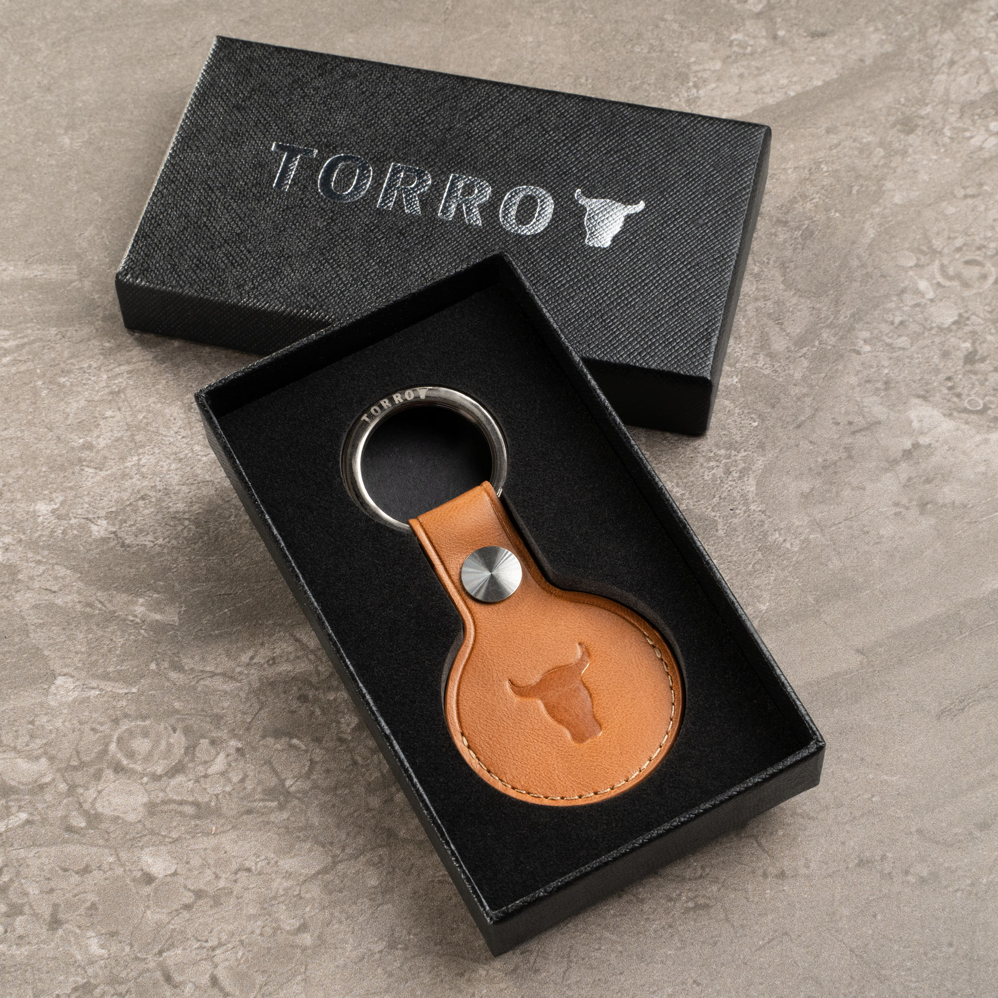 Leather AirTag Keychain