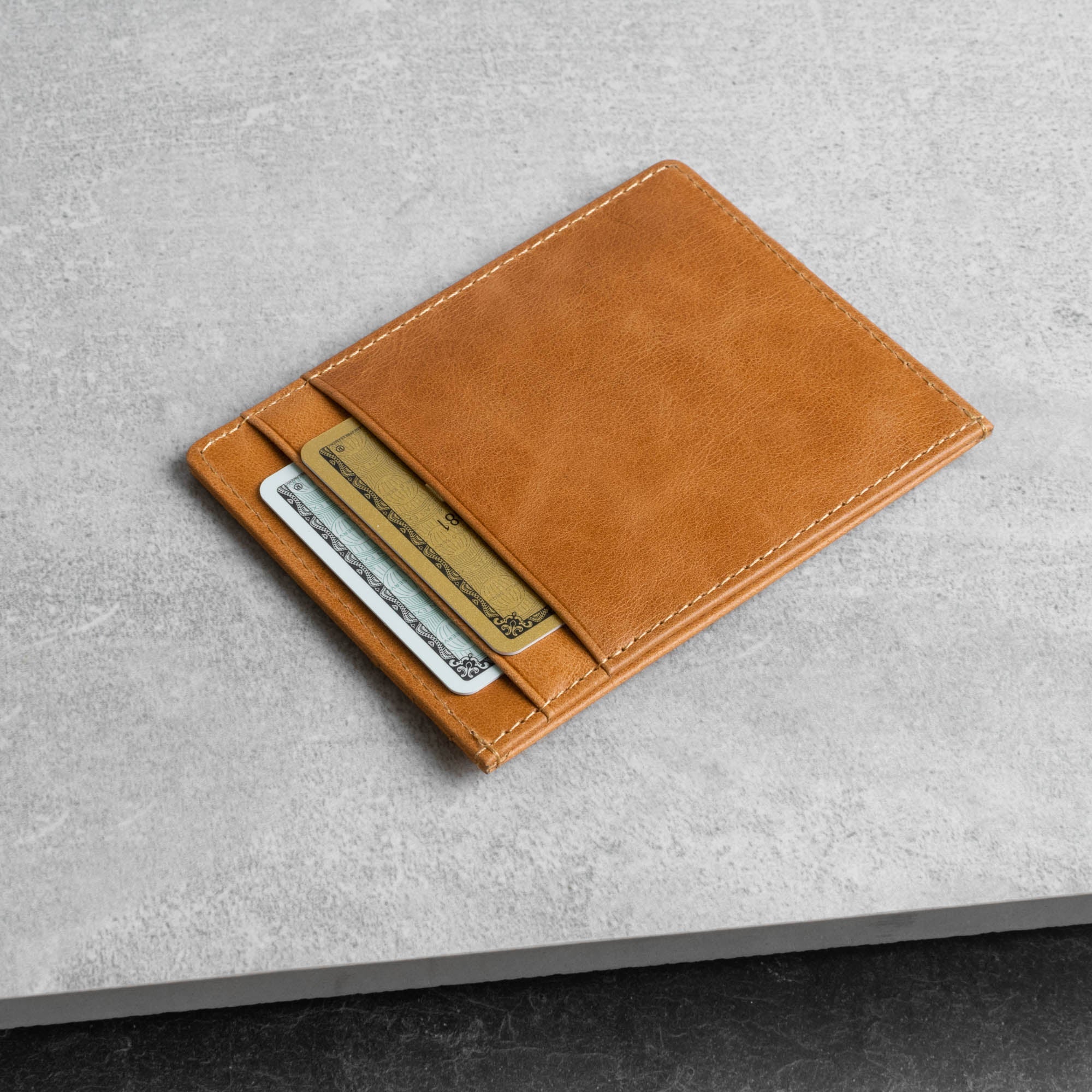 Leather Credit Card Holder (for Cash and Cards)