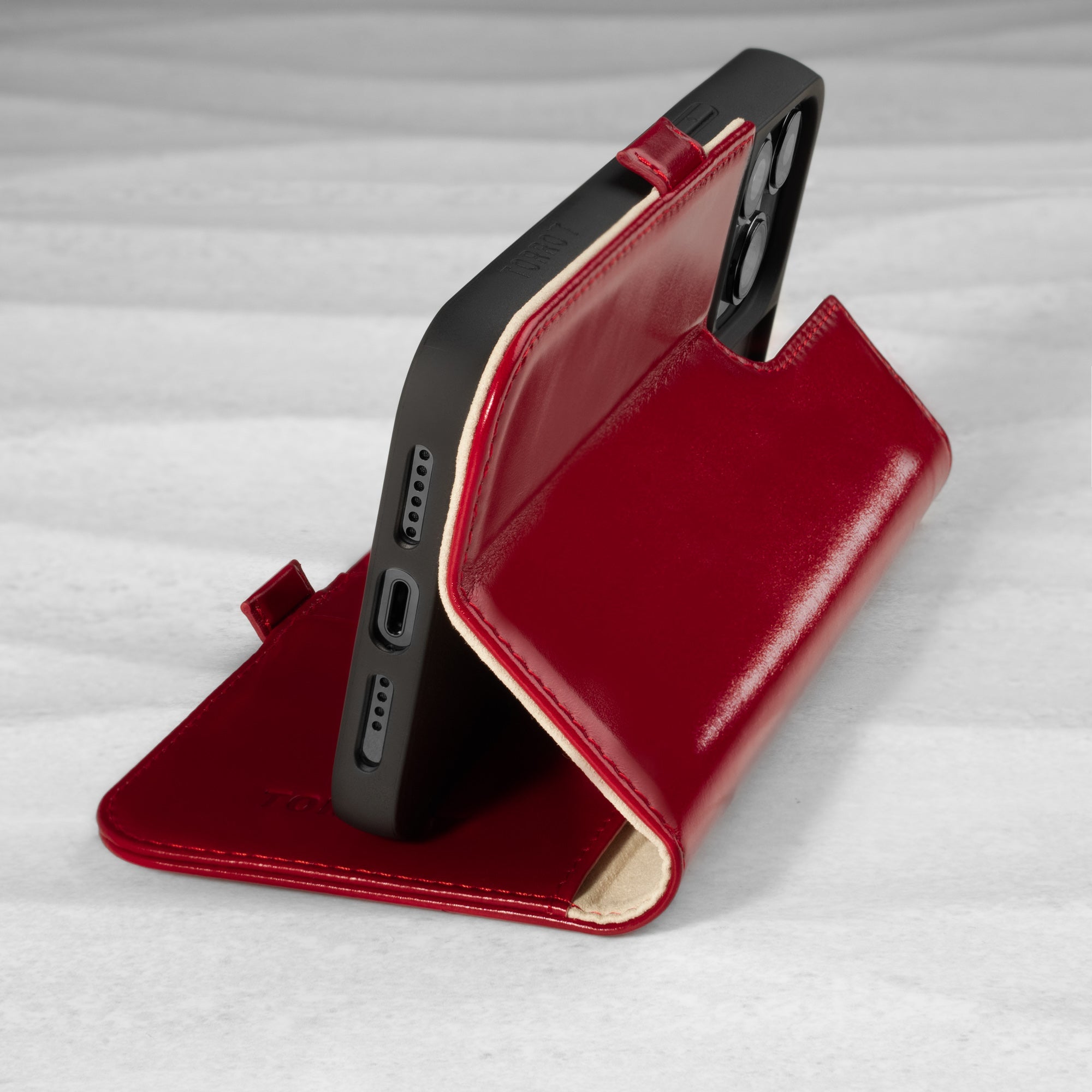 iPhone 14 Pro Leather Case (with stand function)