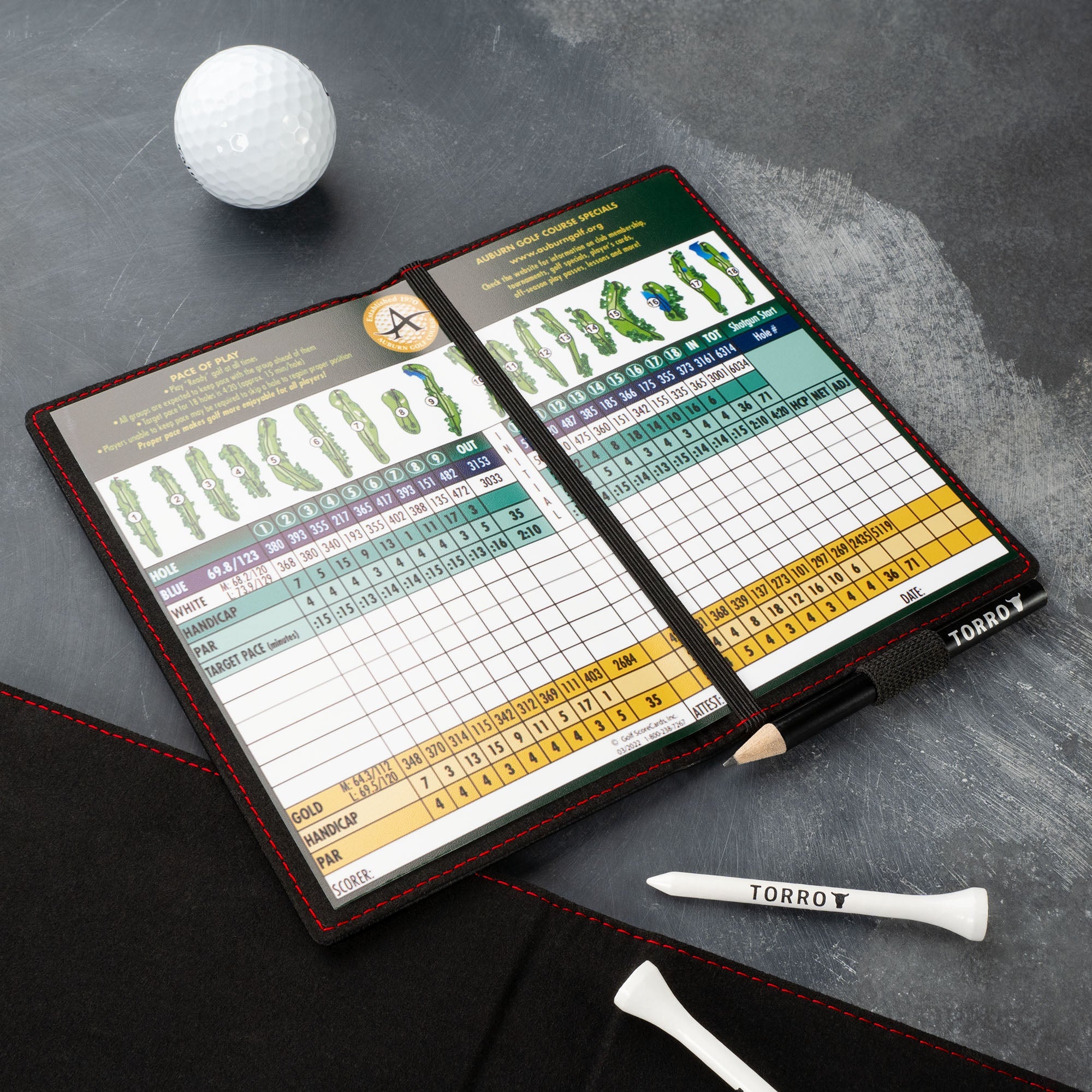 Leather Golf Scorecard Holder and Yardage Book Cover (PRO Edition)