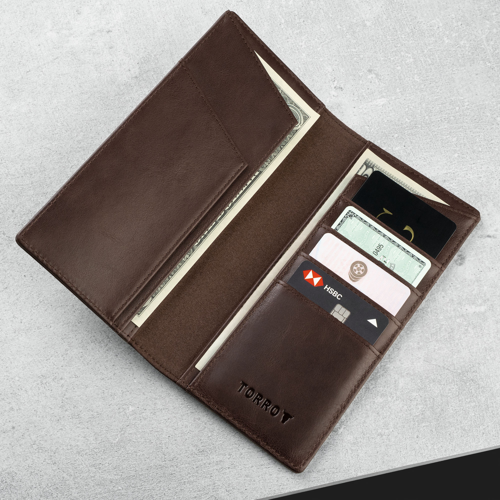 Long Leather Wallet (with RFID Protection)