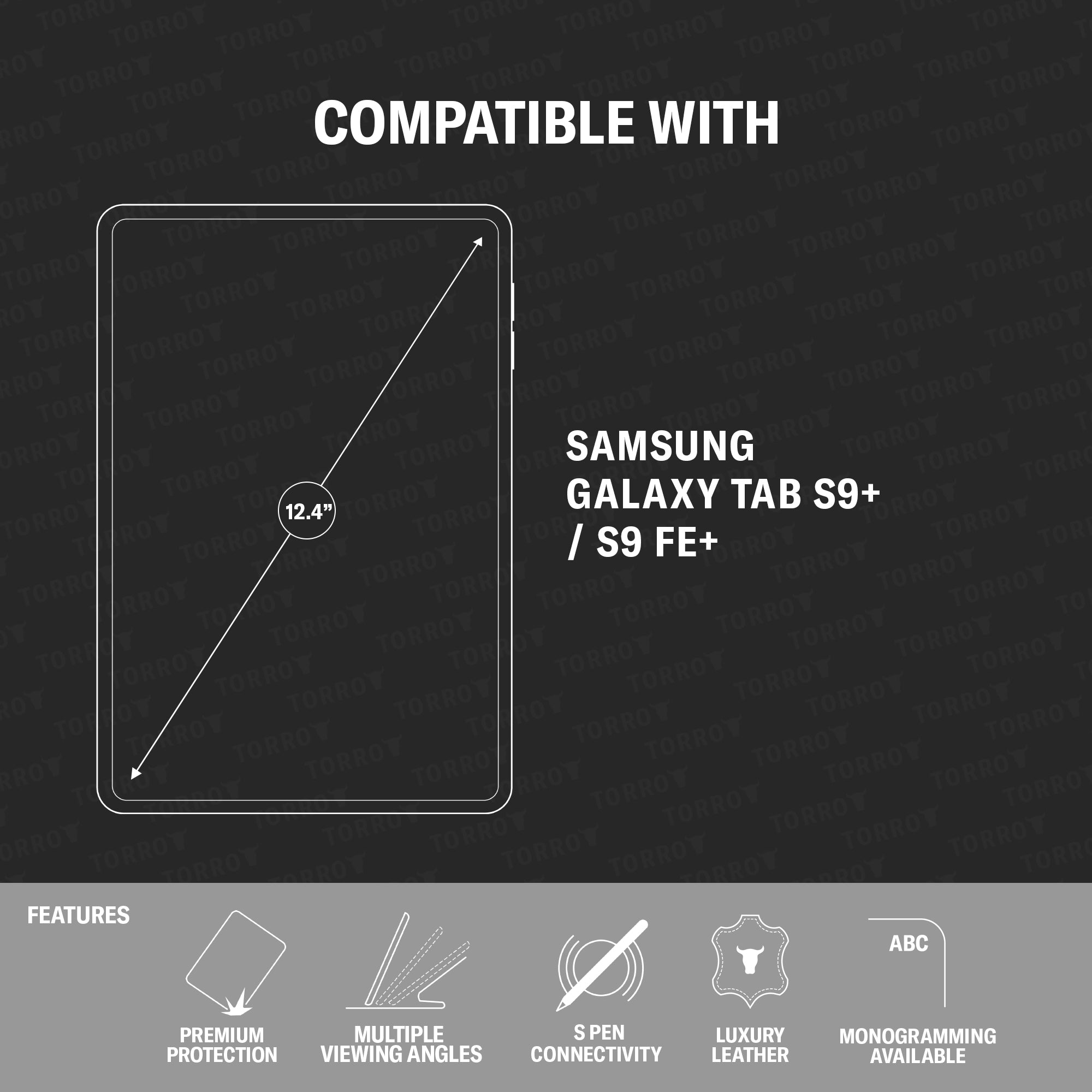 Samsung Galaxy Tab S9+ Leather Case