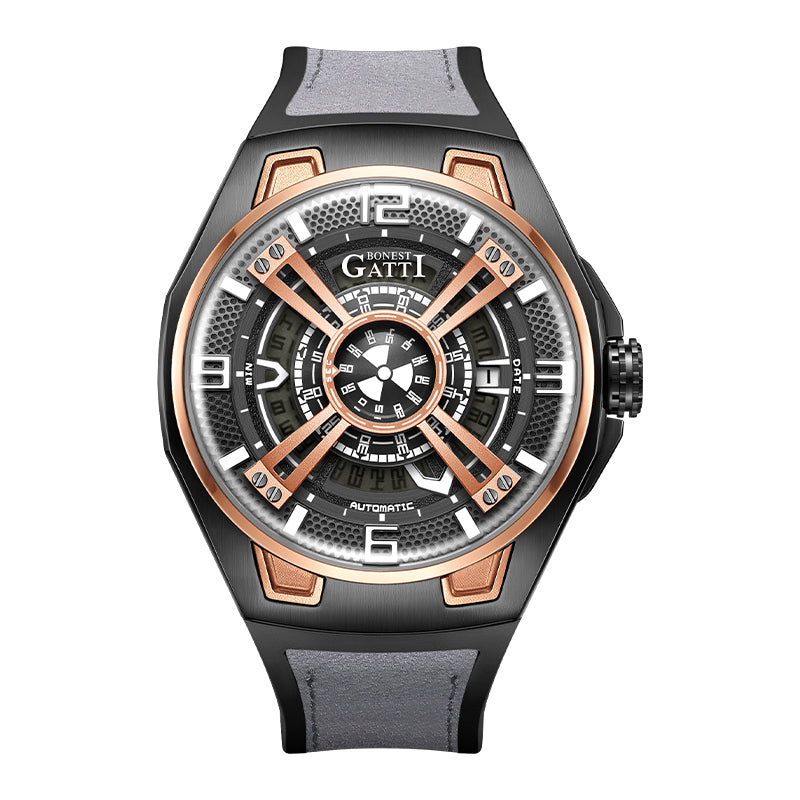 Bonest Gatti Unique Design Auto Date Fashion  Men Luxury Automatic Mechanical Watches