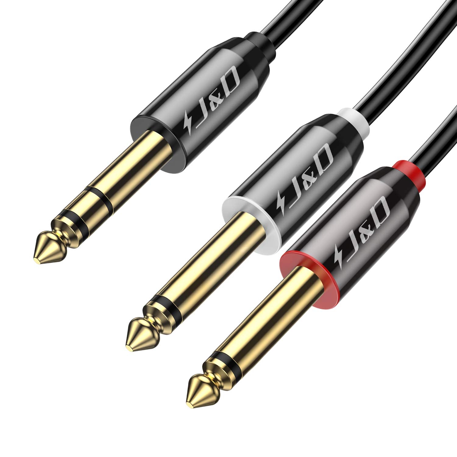 6.35 mm TRS Male to Dual 6.35 mm TS Male Stereo Instrument Cable