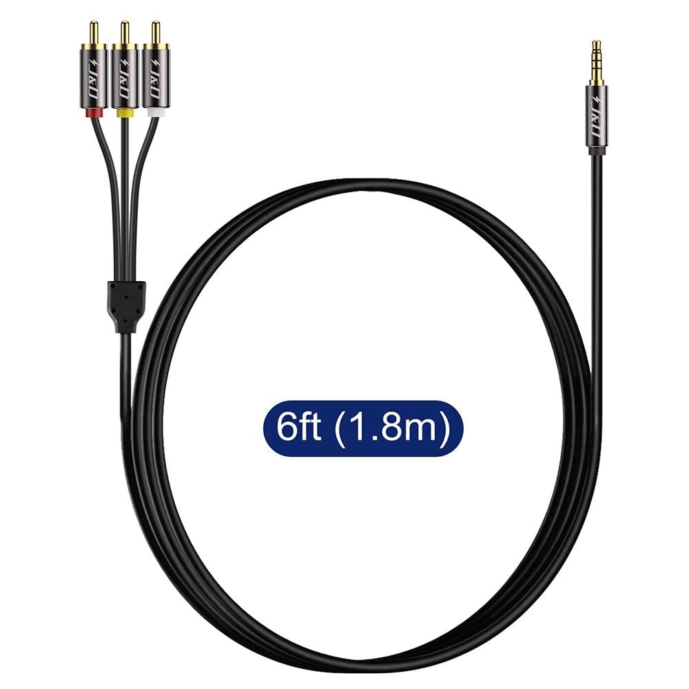 1/8 inch Male TRRS to 3 RCA Male Stereo Audio Video Cable