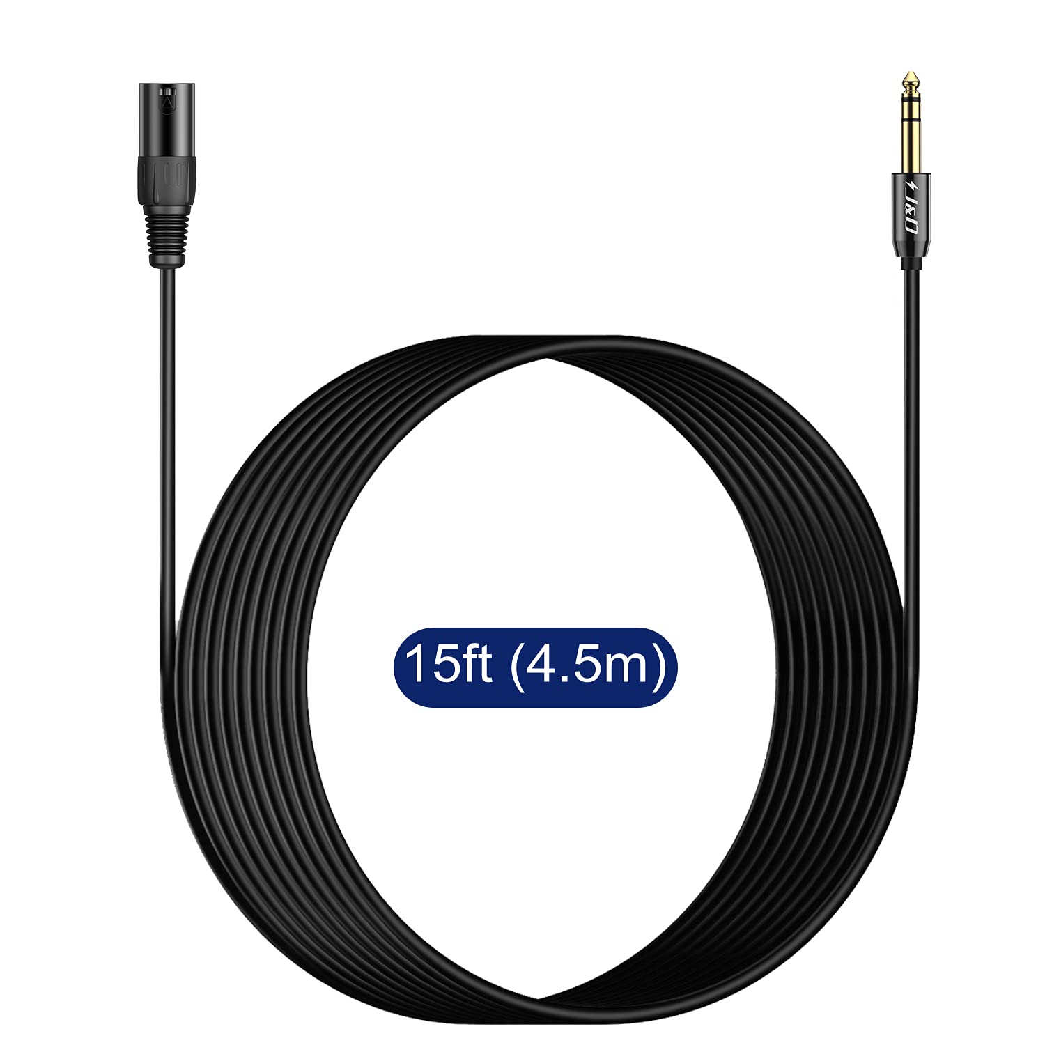 TRS 6.35 mm to XLR Male to Male Balanced Interconnect Cable