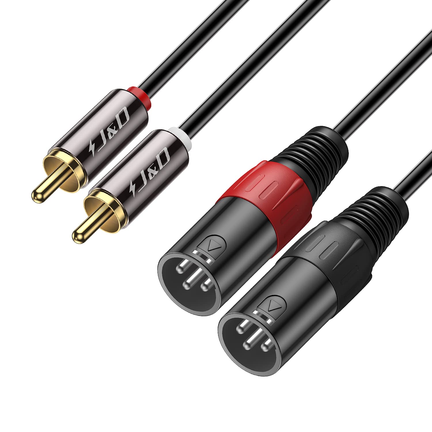 Unbalanced 2 RCA to Dual XLR Male Cable