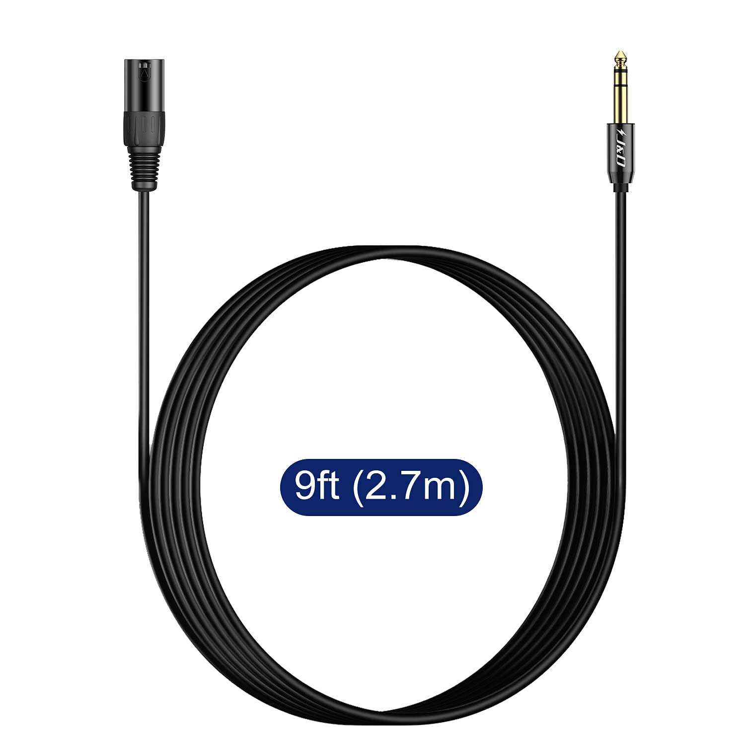 TRS 6.35 mm to XLR Male to Male Balanced Interconnect Cable