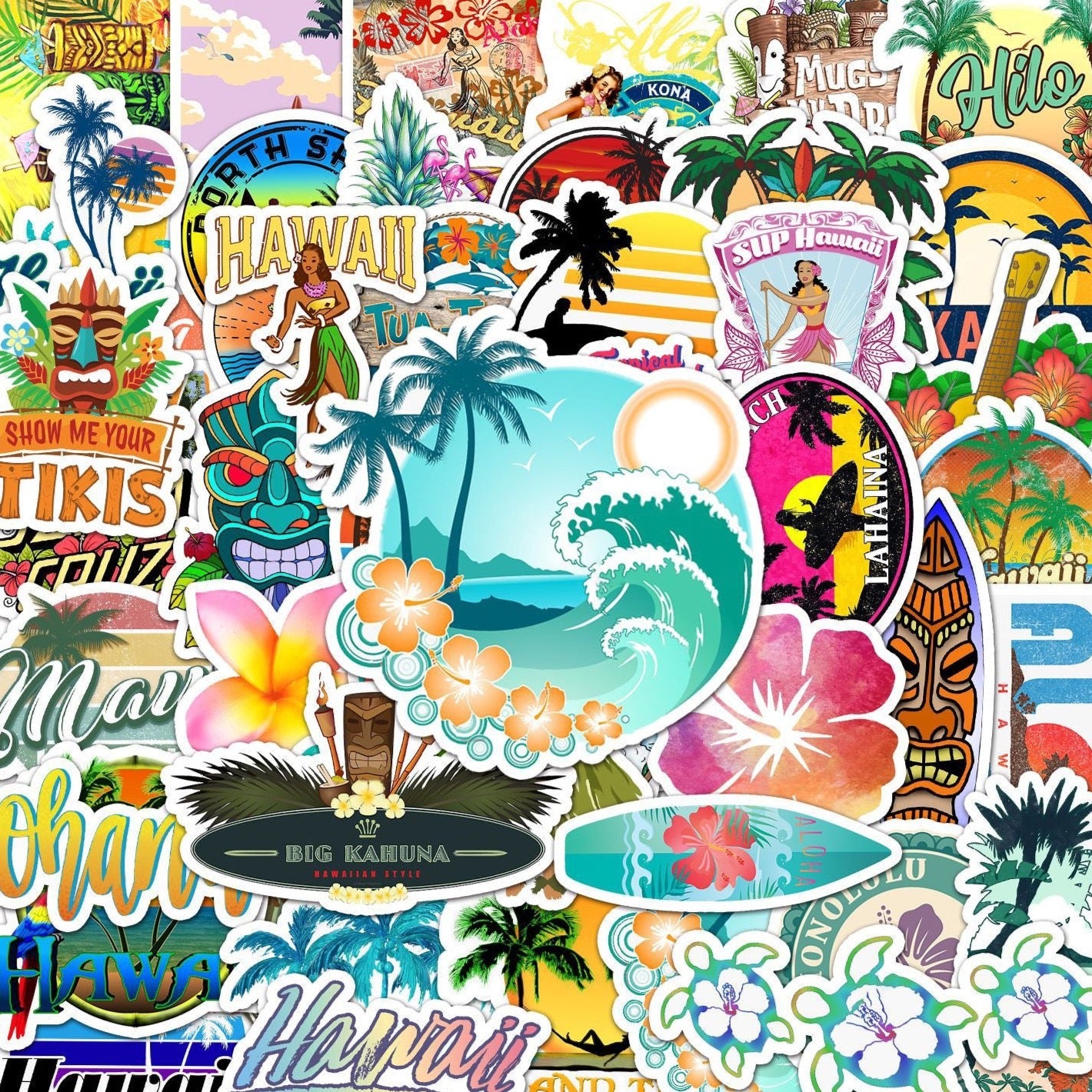 Cute Beach Aesthetic Stickers Pack
