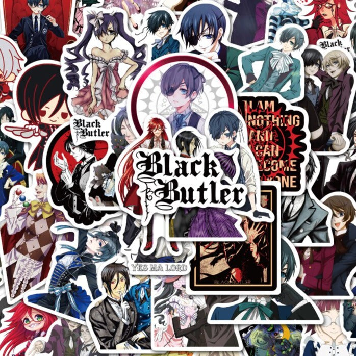 50 Pcs Black Butler Cartoon Anime Stickers