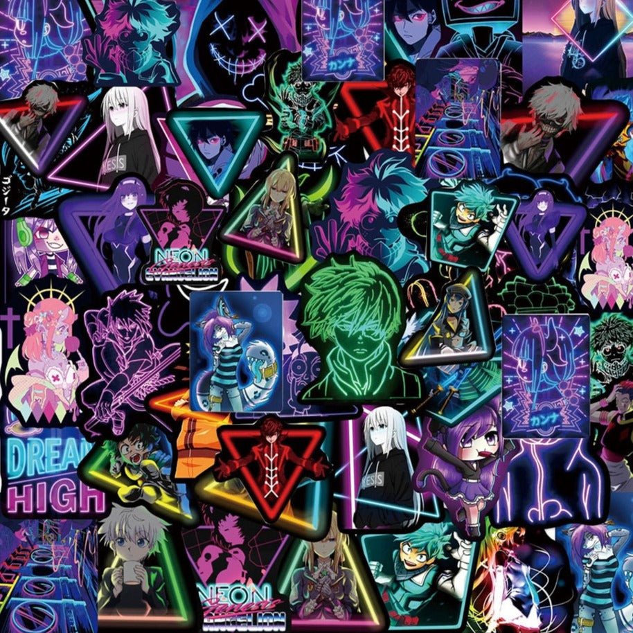 Neon Anime My Hero Academia Phone Back Stickers