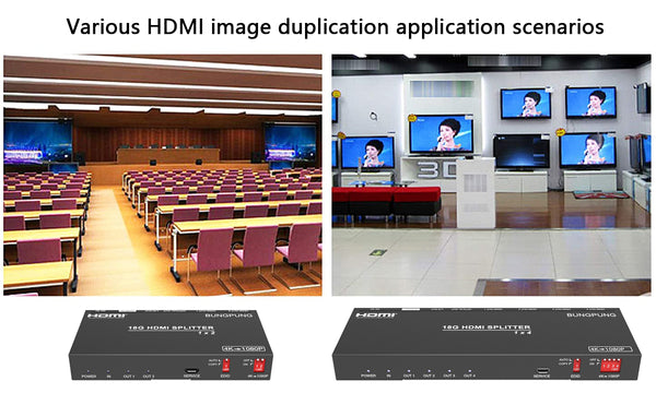 4K HDMI Splitter 1 in 4 out Audio Extractor application-BUNGPUNG