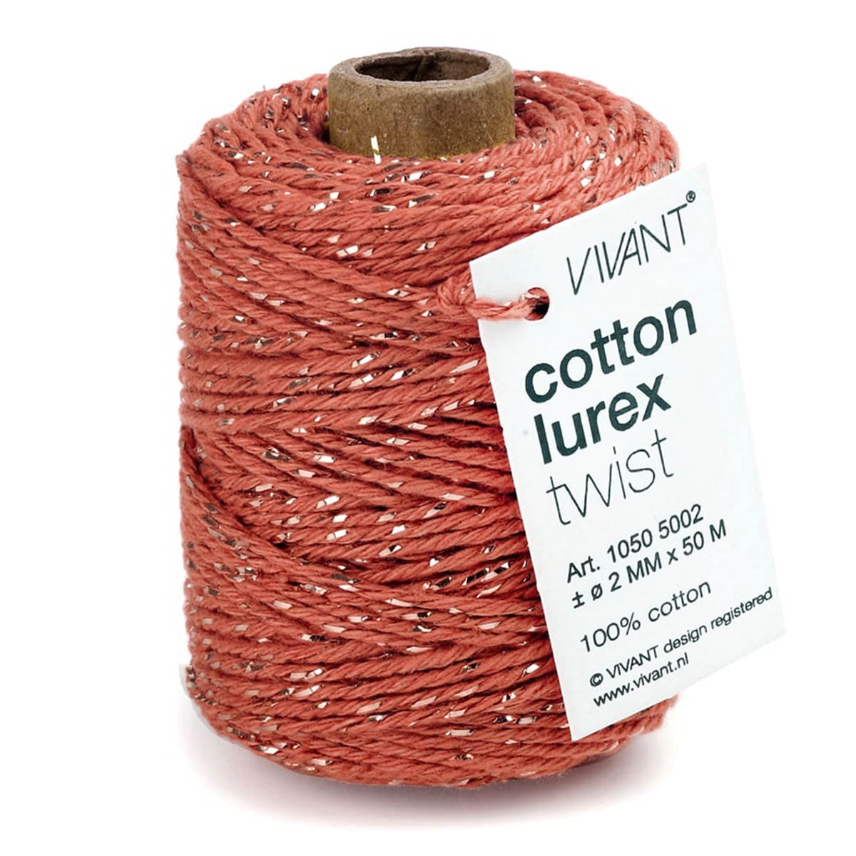 Vivant - Lurex Rust Cotton Cord - 54 yards