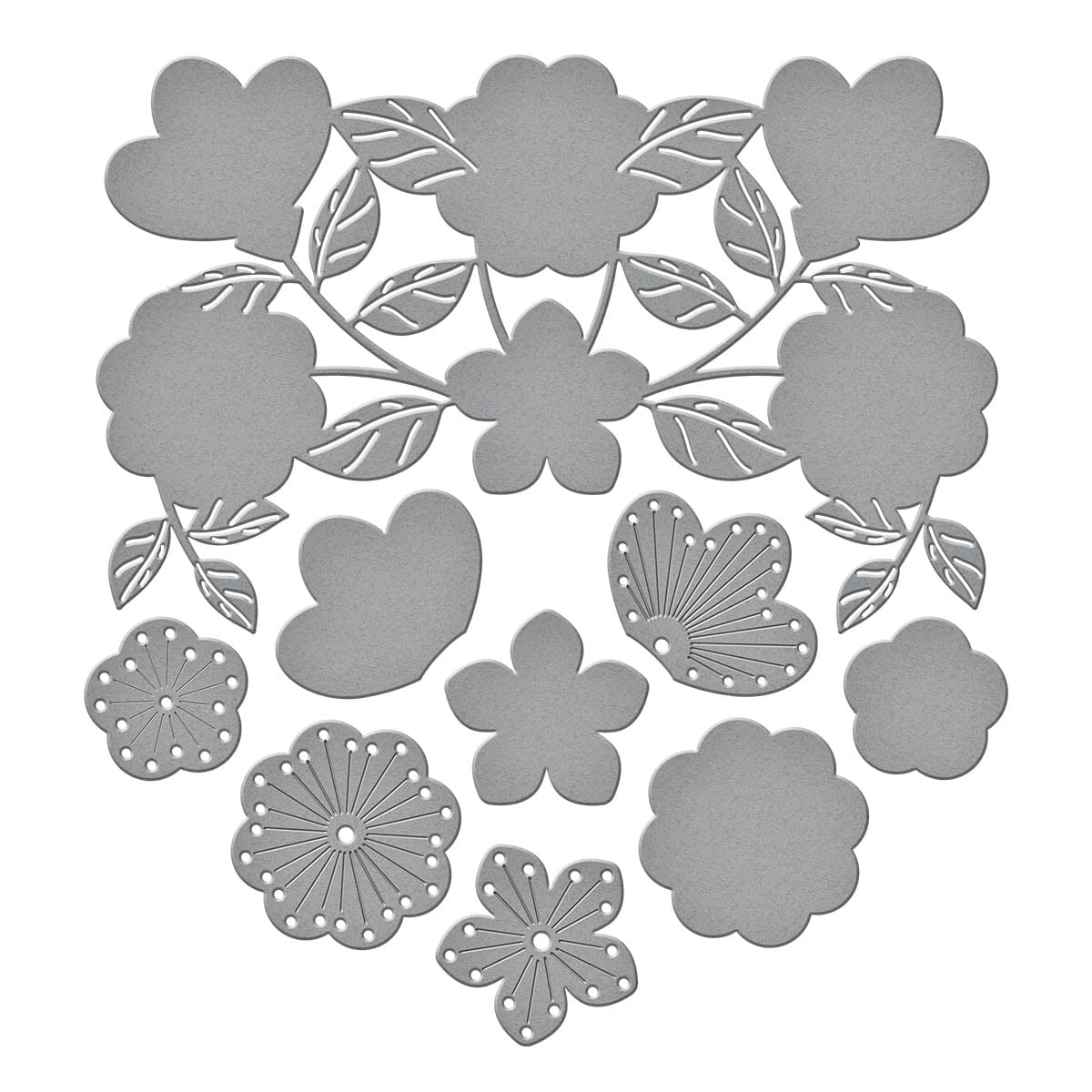 Stitched Floral Flip Frame Etched Dies from the Stylish Ovals Collection