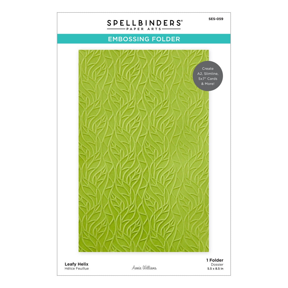 Leafy Helix Embossing Folder from the Propagation Garden Collection by Annie Williams