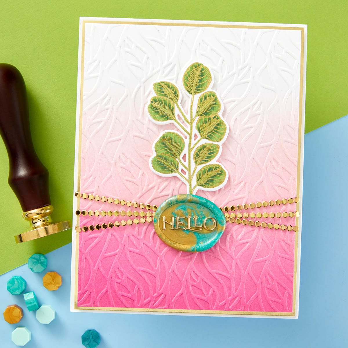 Leafy Helix Embossing Folder from the Propagation Garden Collection by Annie Williams