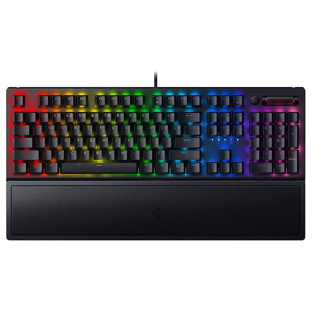 Razer BlackWidow V3 Mechanical Gaming Keyboard, Yellow Mechanical Switches, Linear & Silent