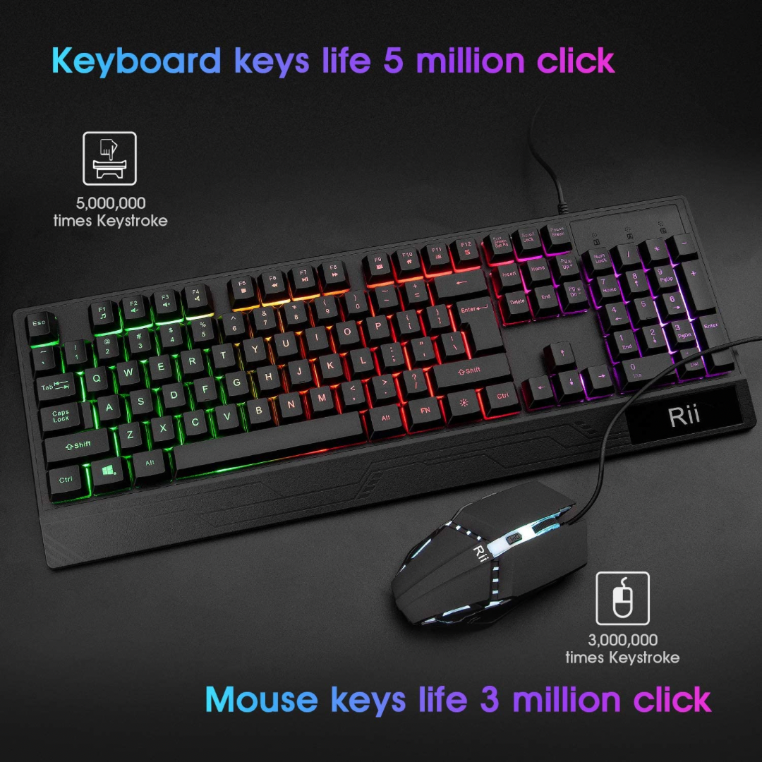 Rii RK400 RGB Gaming Keyboard and Mouse Combo