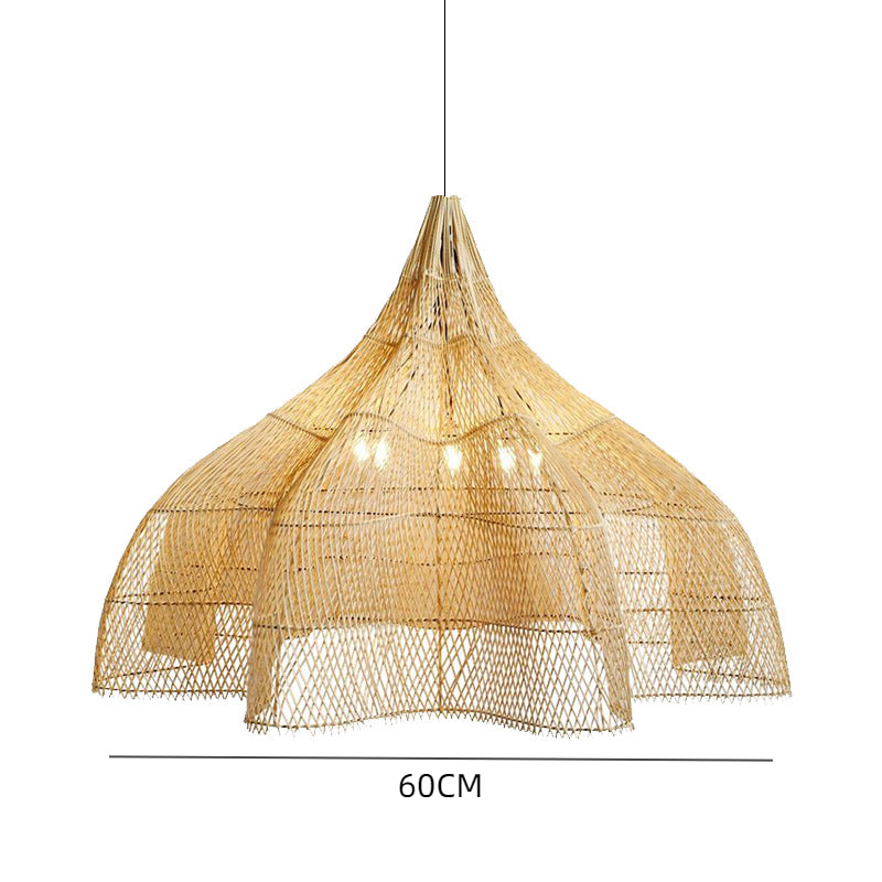 Lamppo Pendant Lights Large Rattan Novelty Hanging Lighting for Dining ...