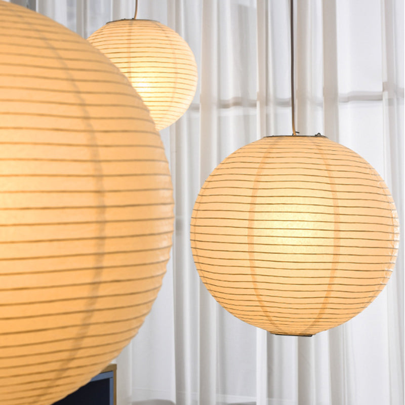 Lamppo Pendant Lights Rice Paper Traditional White Paper Lantern ...