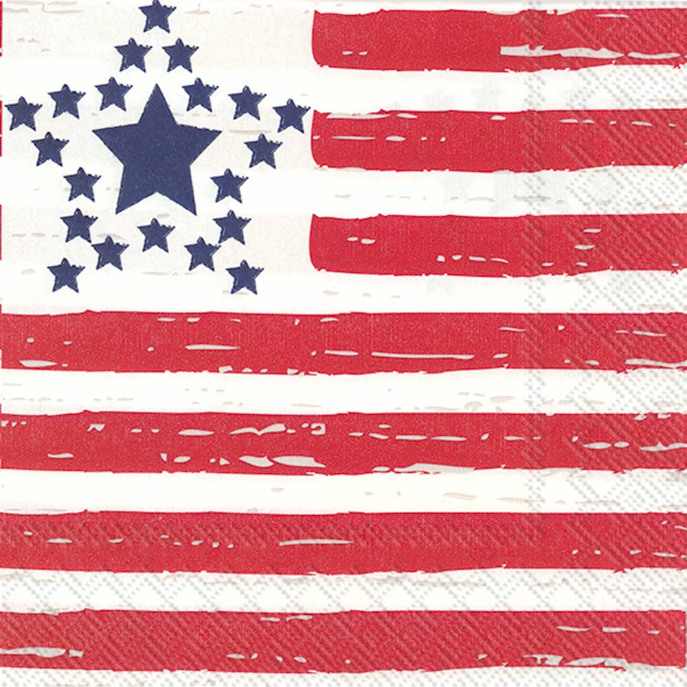 Distressed Flag 4th of July Cocktail Napkins